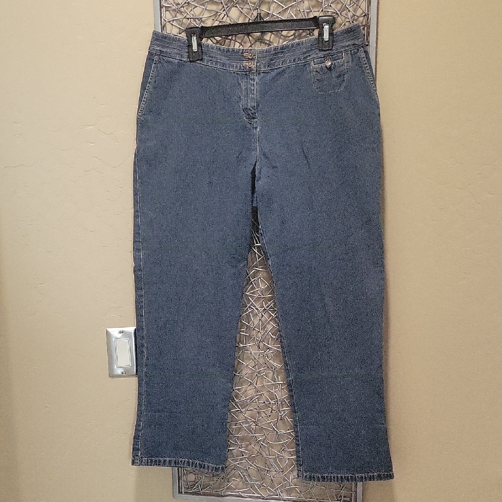 J. Jill Women's Straight Leg Blue Jeans